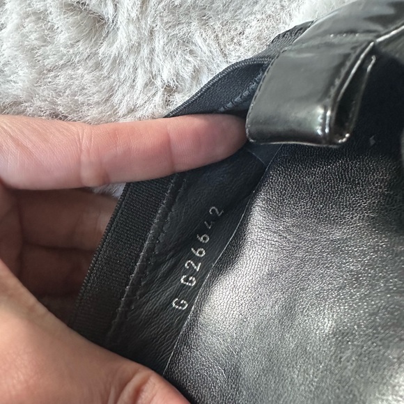 Chanel Black Patent Leather Cap Toe Stretch Spirit Ballet Flats 38.5 - Picture 9 of 11